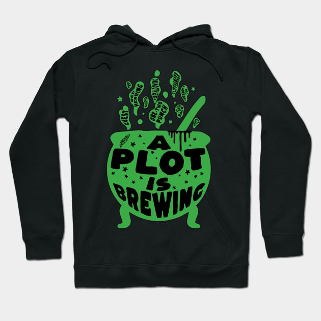 Author Halloween A Plot is Brewing Hoodie by H. R. Sinclair